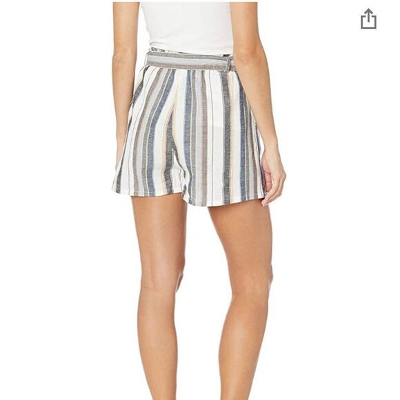 BB DAKOTA in Linen Cotton Linen Striped Short NWT - Picture 1 of 2